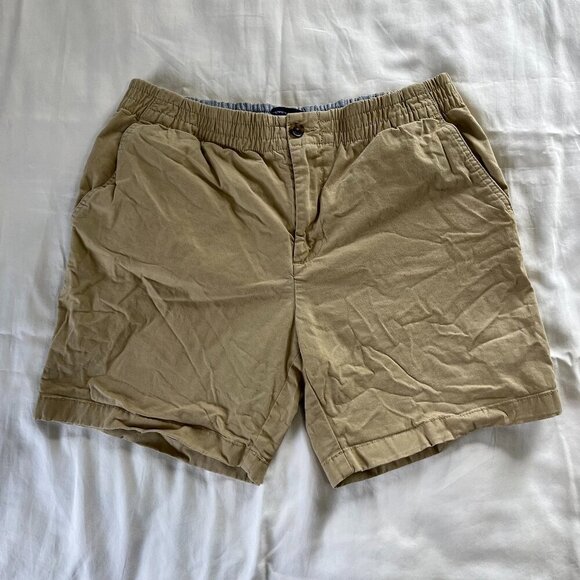 Tommy Hilfiger Khaki Elastic Waist Chico Style Shorts | Size L - Picture 1 of 6
